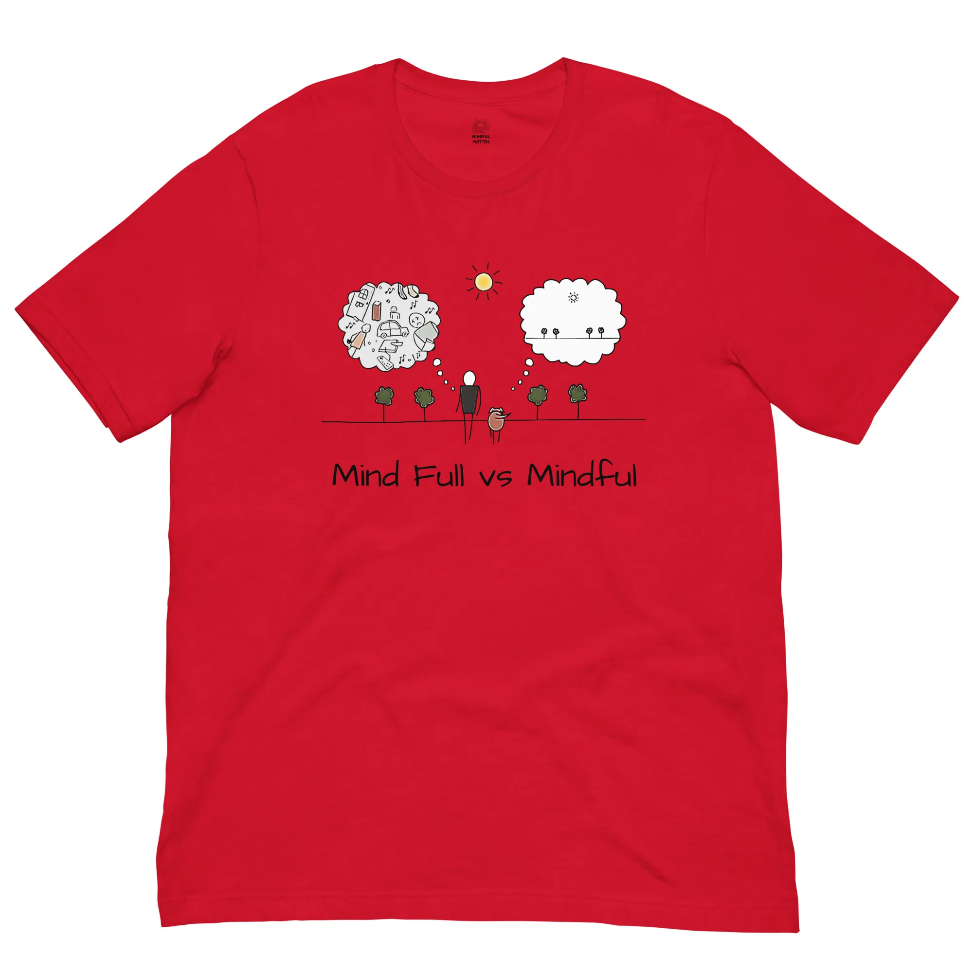 Mind Full vs Mindful (Unisex T-shirt) - Image 2